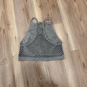 *ACCT CLOSING, MAKE OFFER* Free Press Heather Gray Fishnet Sports Bra-Size Small